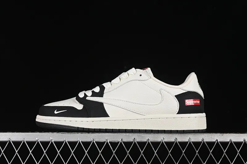 All categories Air Jordan Jordan series basketball shoes Air Jordan 1 Low High-end customized low-top sneakers Travis Scott x Fragment Design x Air Jordan 1 Low OG SP AJ1 Joe 1 Supreme joint-black and white bottom low-top cultural casual sneakers JH6088-606